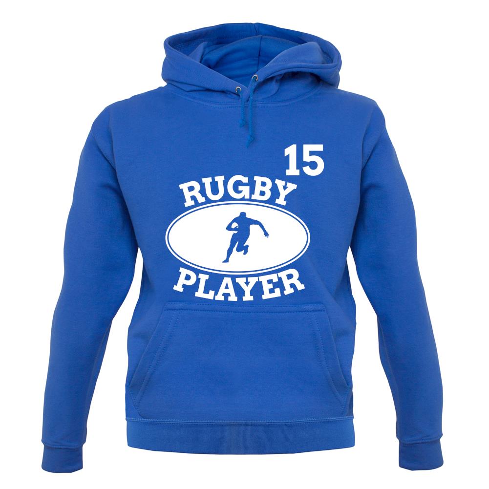 Rugby Player 15 unisex hoodie