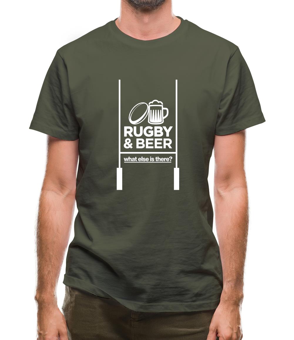 Rugby And Beer Mens T-Shirt