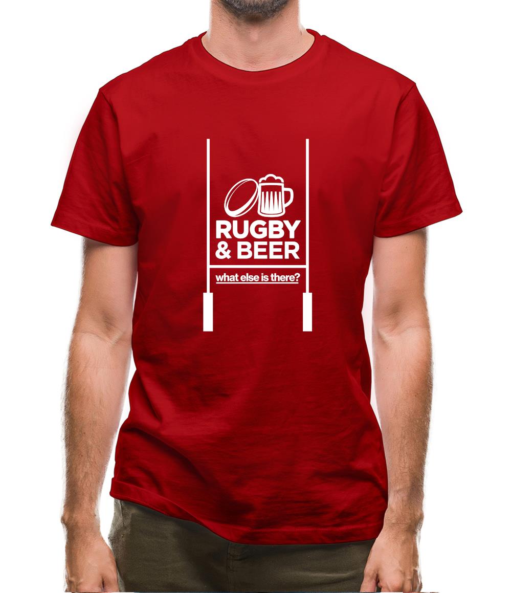 Rugby And Beer Mens T-Shirt