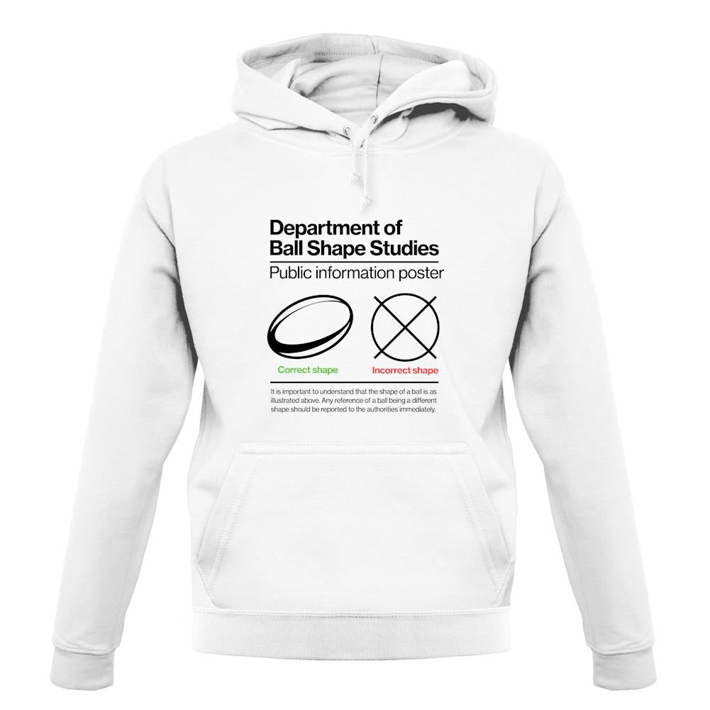 Rugby Ball Shape unisex hoodie