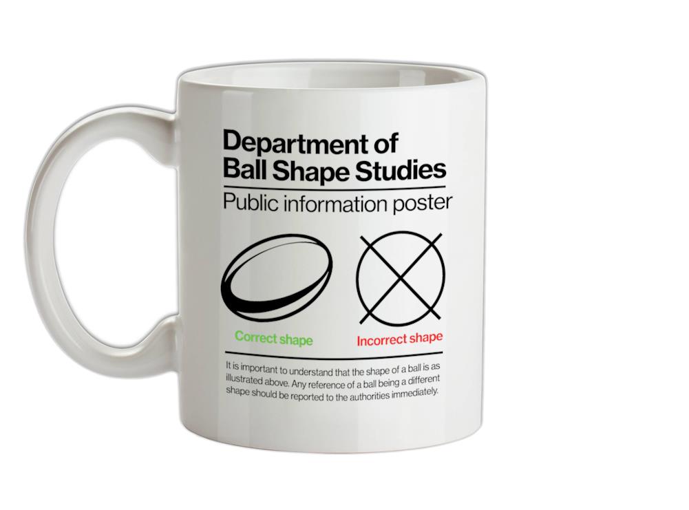 Rugby Ball Shape Ceramic Mug