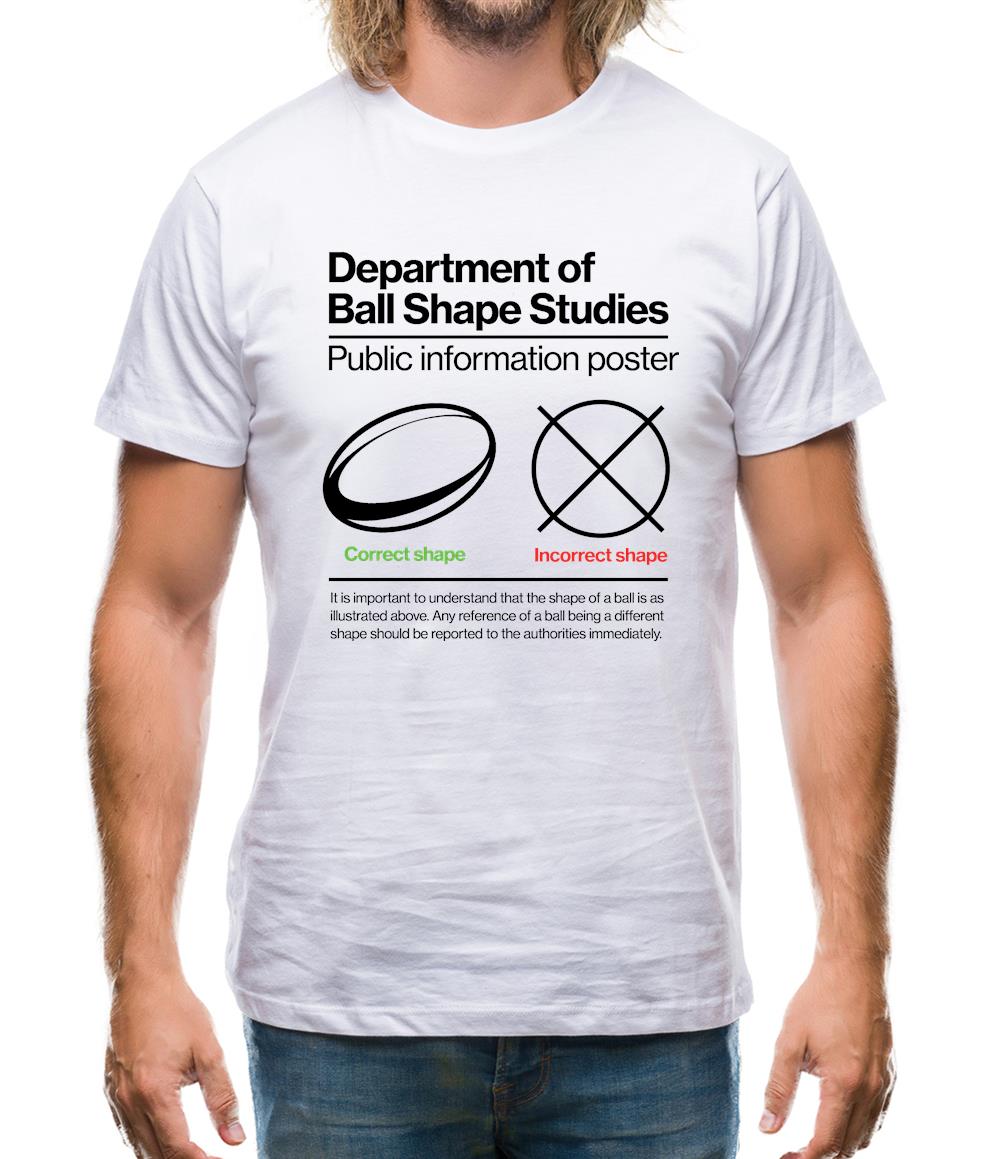 Rugby Ball Shape Mens T-Shirt