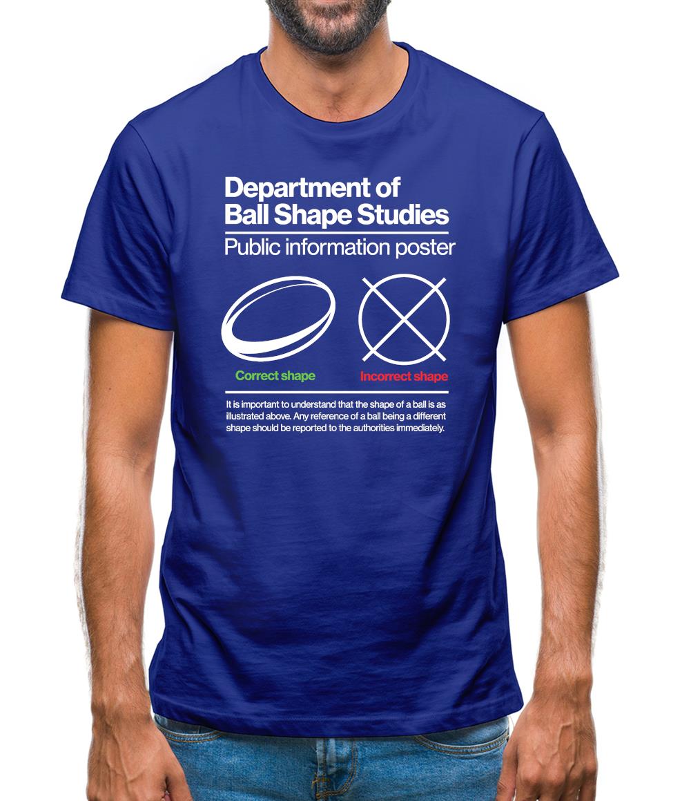 Rugby Ball Shape Mens T-Shirt