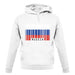 Russia Barcode Style Flag unisex hoodie