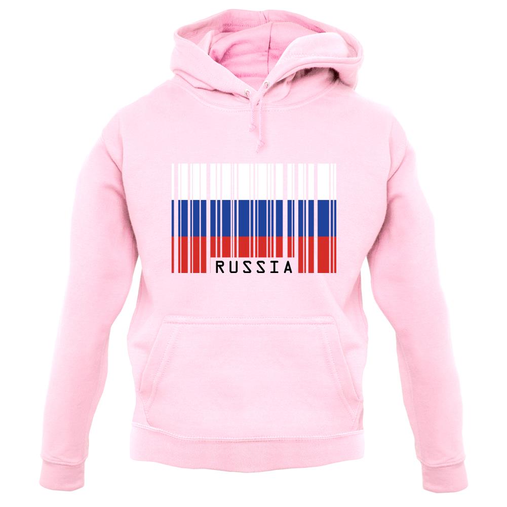 Russia Barcode Style Flag unisex hoodie