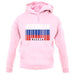 Russia Barcode Style Flag unisex hoodie