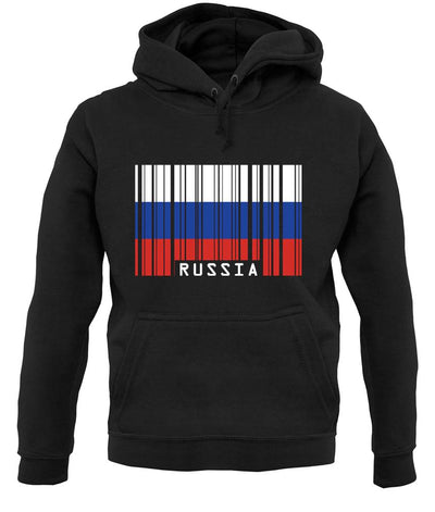 Russia Barcode Style Flag unisex hoodie