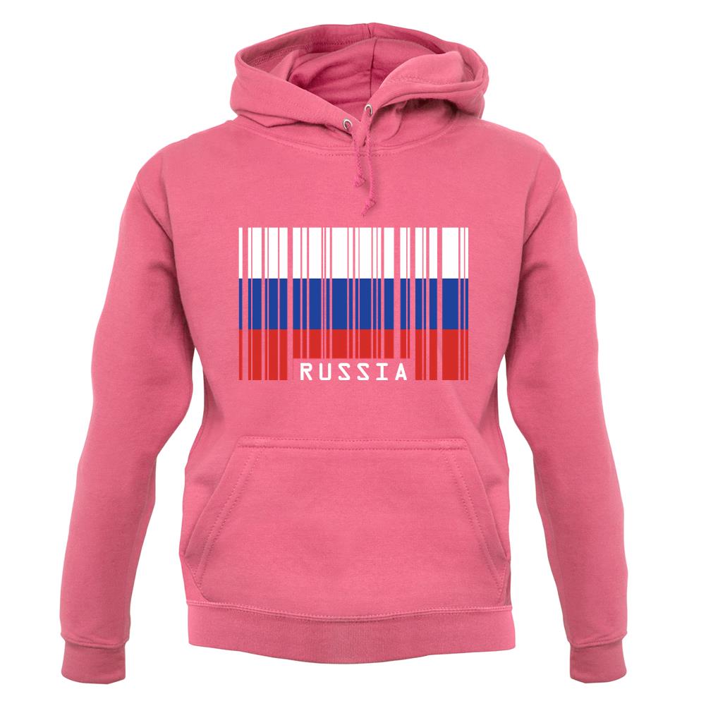 Russia Barcode Style Flag unisex hoodie
