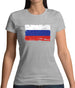 Russia Grunge Style Flag Womens T-Shirt