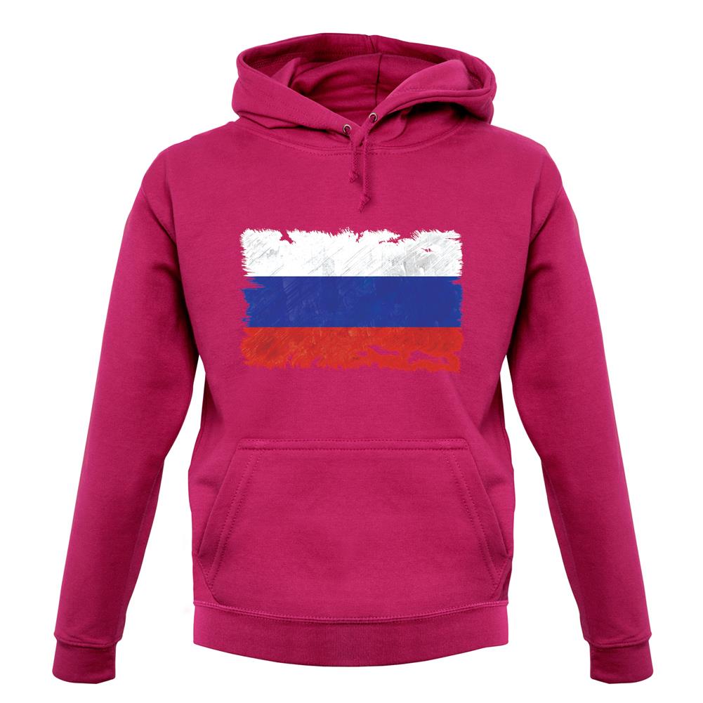 Russia Grunge Style Flag unisex hoodie