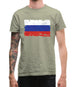 Russia Grunge Style Flag Mens T-Shirt