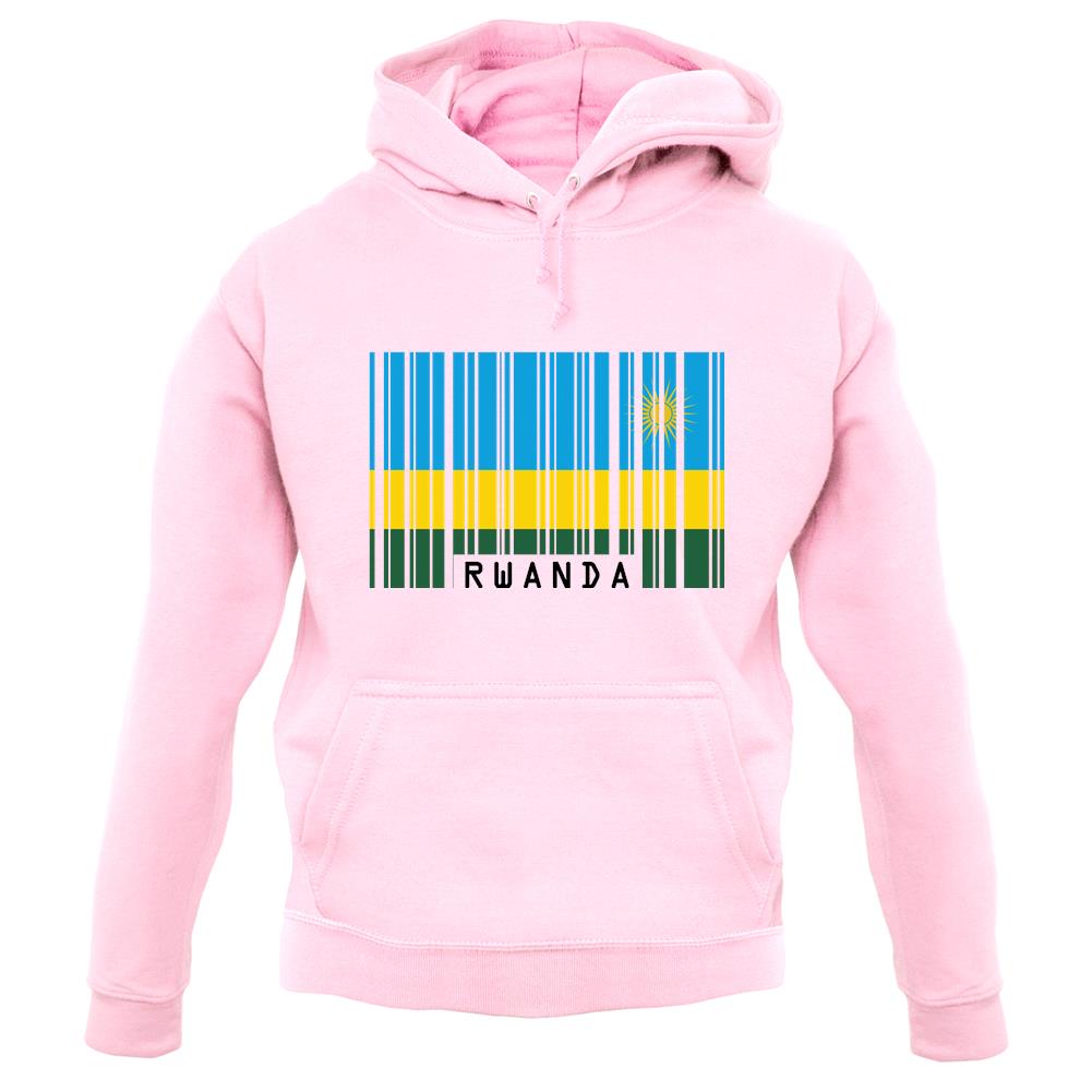 Rwanda Barcode Style Flag unisex hoodie