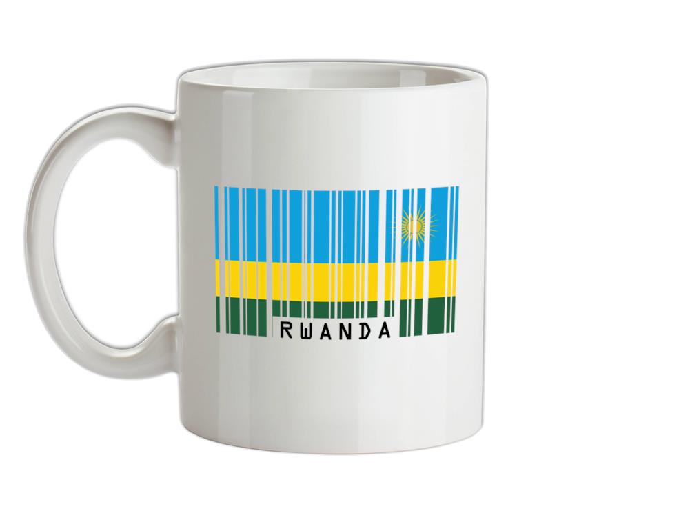 Rwanda Barcode Style Flag Ceramic Mug