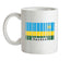 Rwanda Barcode Style Flag Ceramic Mug