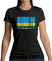 Rwanda Barcode Style Flag Womens T-Shirt