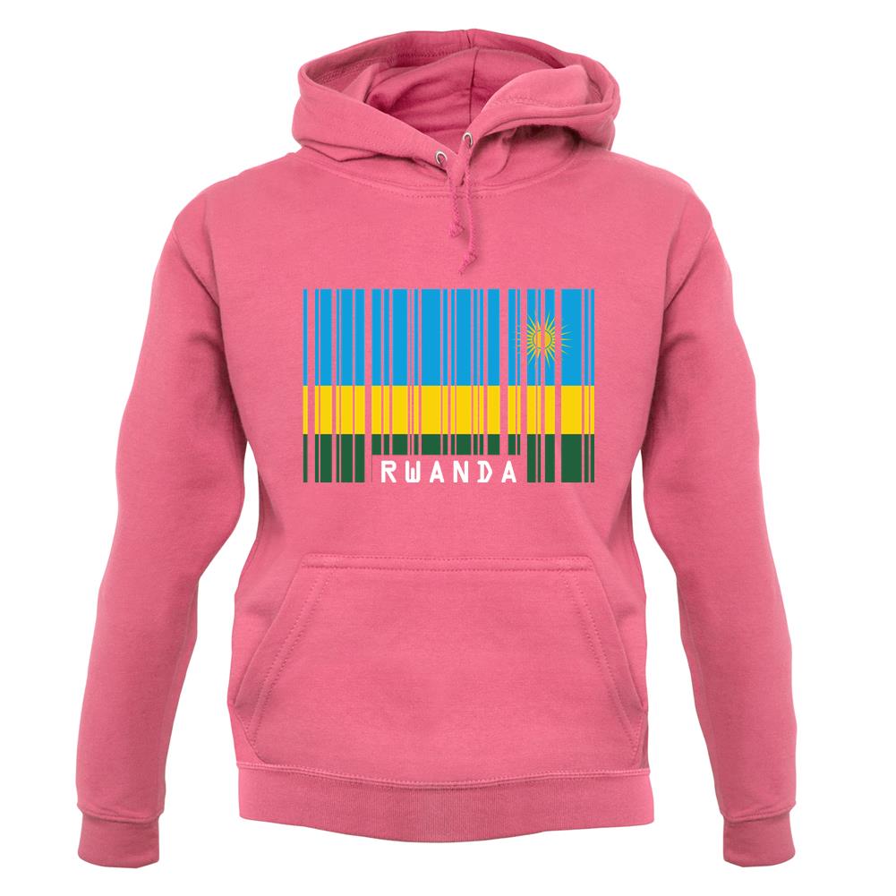 Rwanda Barcode Style Flag unisex hoodie