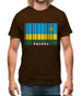 Rwanda Barcode Style Flag Mens T-Shirt
