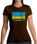 Rwanda Barcode Style Flag Womens T-Shirt