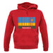 Rwanda Barcode Style Flag unisex hoodie