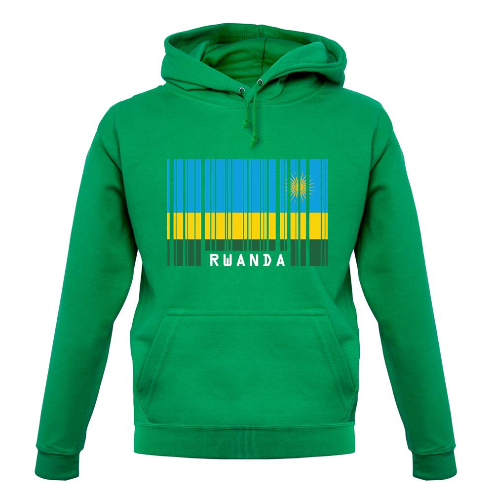 Rwanda Barcode Style Flag unisex hoodie