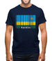 Rwanda Barcode Style Flag Mens T-Shirt