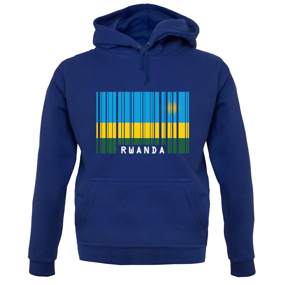 Rwanda Barcode Style Flag unisex hoodie