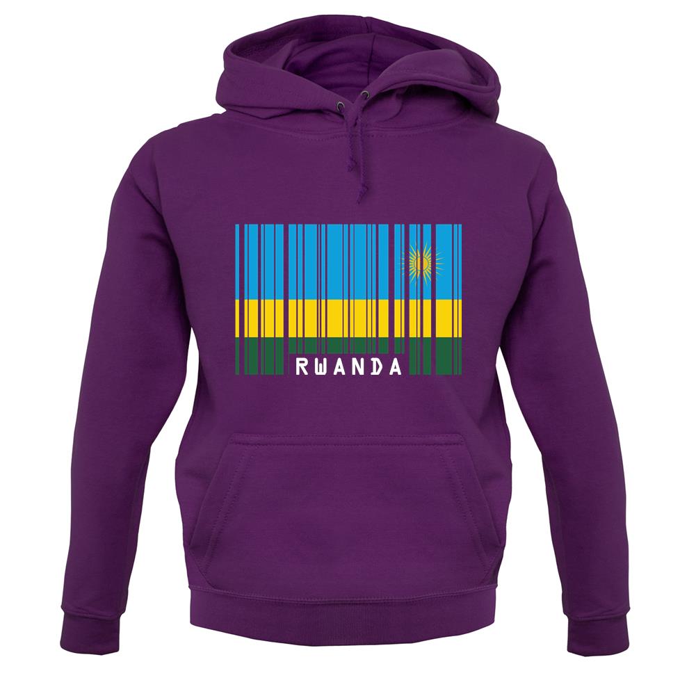 Rwanda Barcode Style Flag unisex hoodie