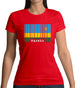 Rwanda Barcode Style Flag Womens T-Shirt