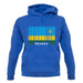Rwanda Barcode Style Flag unisex hoodie