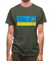 Rwanda Grunge Style Flag Mens T-Shirt