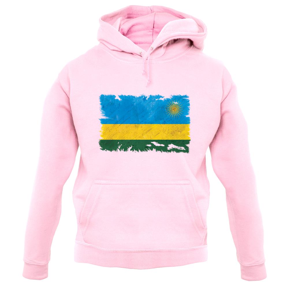 Rwanda Grunge Style Flag unisex hoodie
