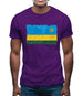 Rwanda Grunge Style Flag Mens T-Shirt