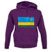 Rwanda Grunge Style Flag unisex hoodie