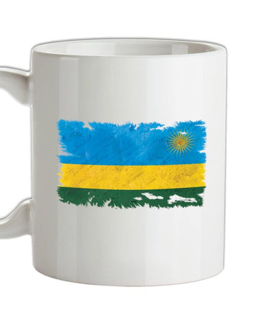 Rwanda Grunge Style Flag Ceramic Mug