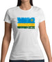 Rwanda Grunge Style Flag Womens T-Shirt