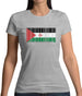 Sahrawi Arab Democratic Republic Barcode Style Flag Womens T-Shirt
