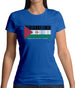 Sahrawi Arab Democratic Republic Barcode Style Flag Womens T-Shirt