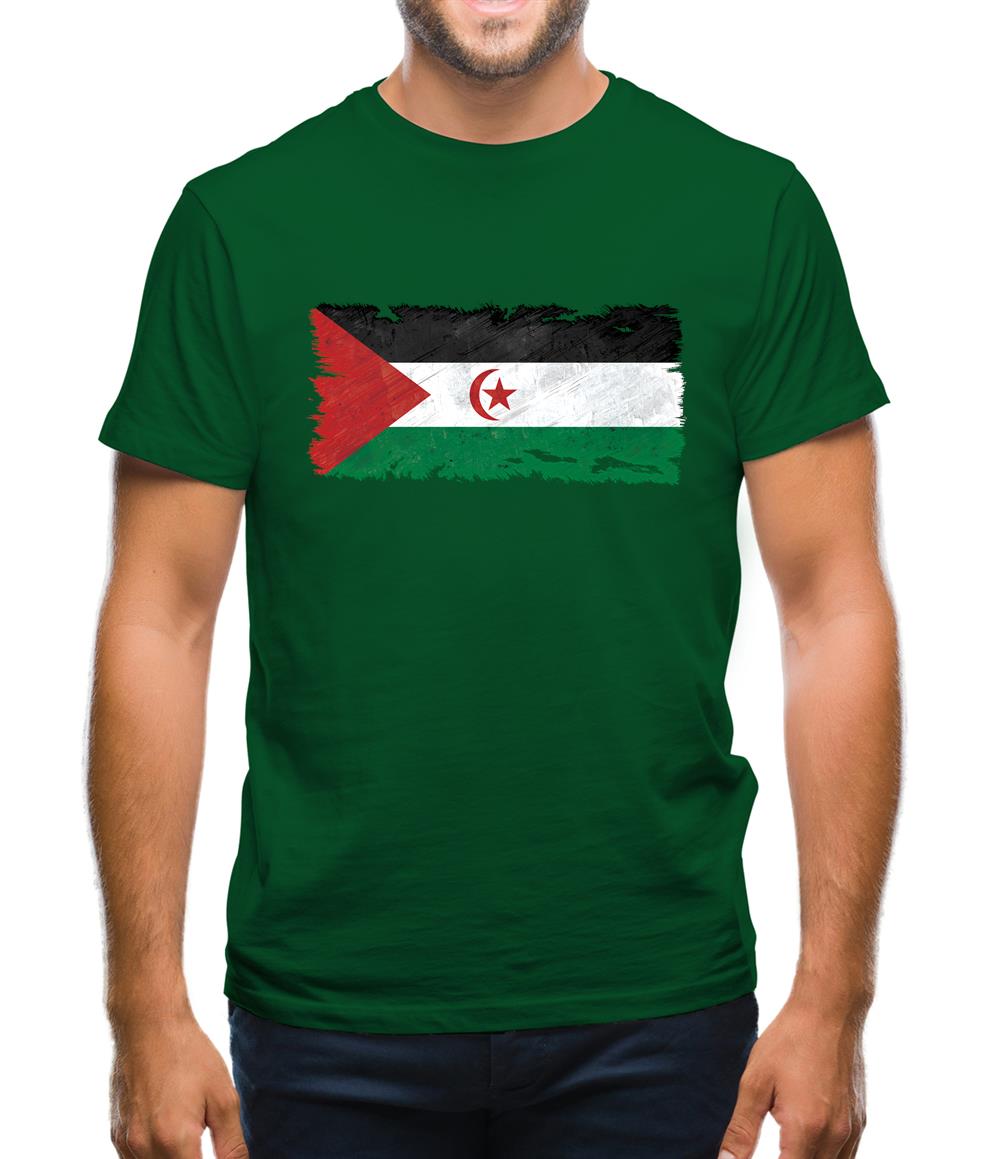 Sahrawi Arab Democratic Republic Grunge Style Flag Mens T-Shirt