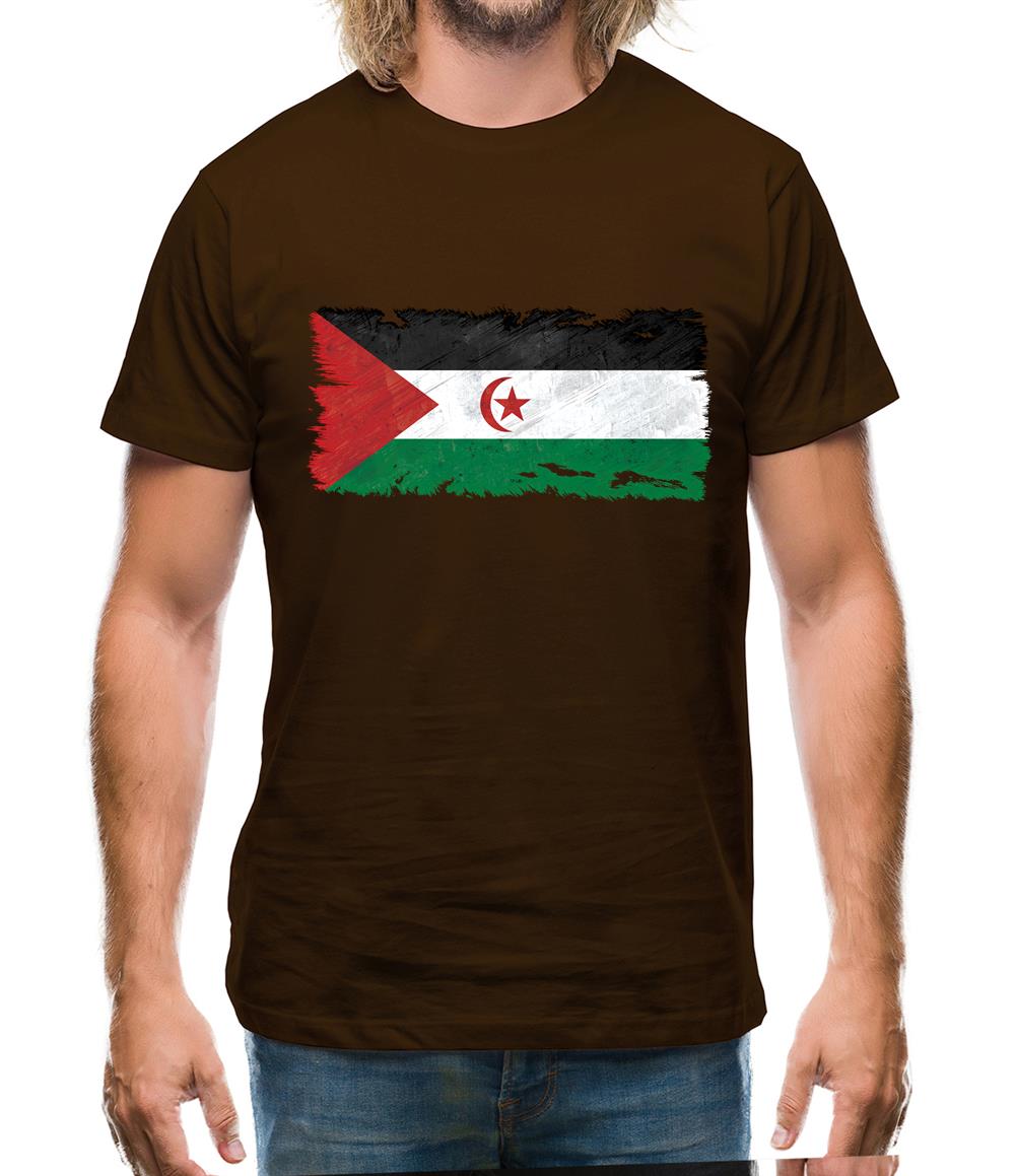 Sahrawi Arab Democratic Republic Grunge Style Flag Mens T-Shirt