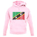 Saint Kitts And Nevis Barcode Style Flag unisex hoodie