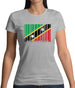 Saint Kitts And Nevis Barcode Style Flag Womens T-Shirt