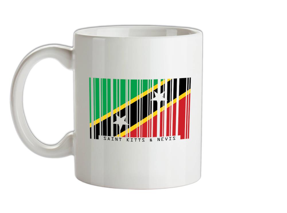 Saint Kitts and Nevis Barcode Style Flag Ceramic Mug