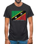 Saint Kitts And Nevis Barcode Style Flag Mens T-Shirt