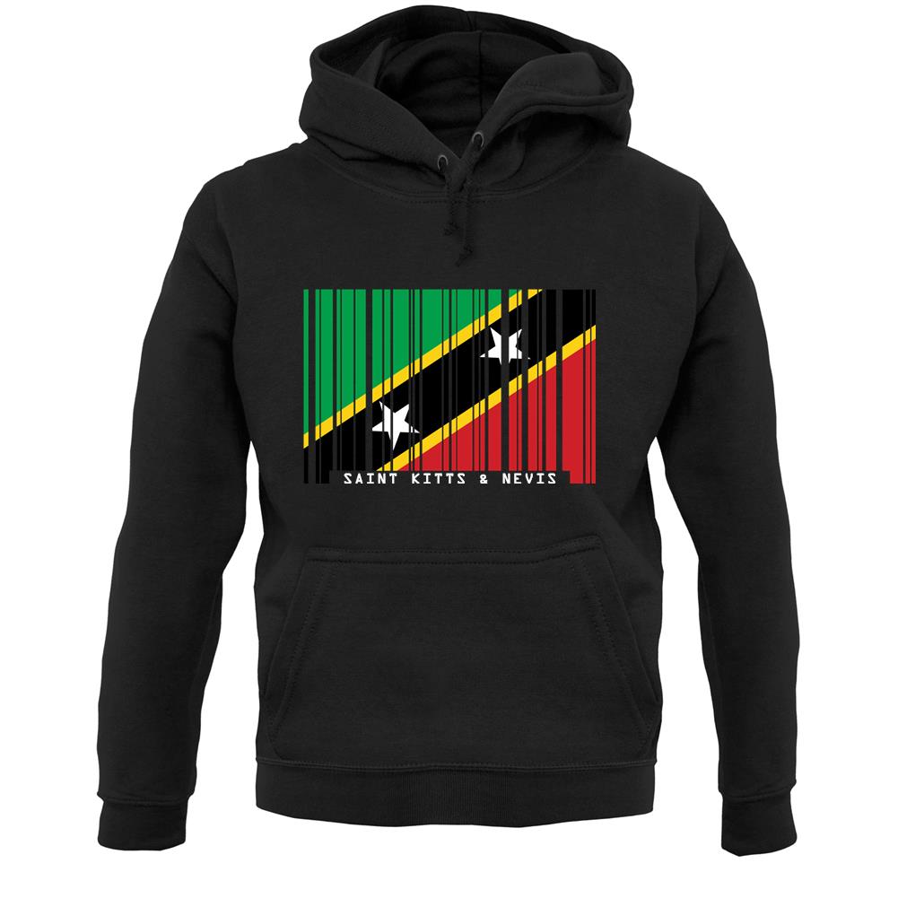 Saint Kitts And Nevis Barcode Style Flag Unisex Hoodie