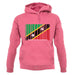 Saint Kitts And Nevis Barcode Style Flag unisex hoodie
