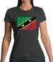 Saint Kitts And Nevis Barcode Style Flag Womens T-Shirt