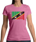 Saint Kitts And Nevis Barcode Style Flag Womens T-Shirt