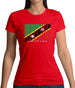 Saint Kitts And Nevis Barcode Style Flag Womens T-Shirt