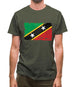 Saint Kitts And Nevis Grunge Style Flag Mens T-Shirt