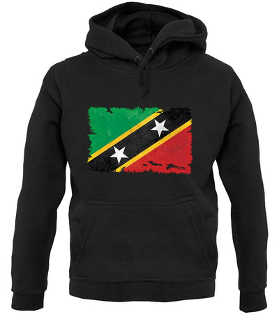 Saint Kitts And Nevis Grunge Style Flag unisex hoodie